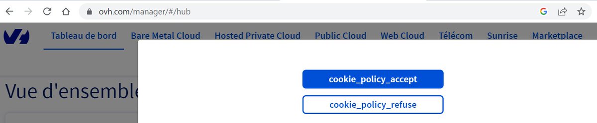 benoitperrotin's tweet image. Ce bandeau cookie est collector #ovh #rgpd