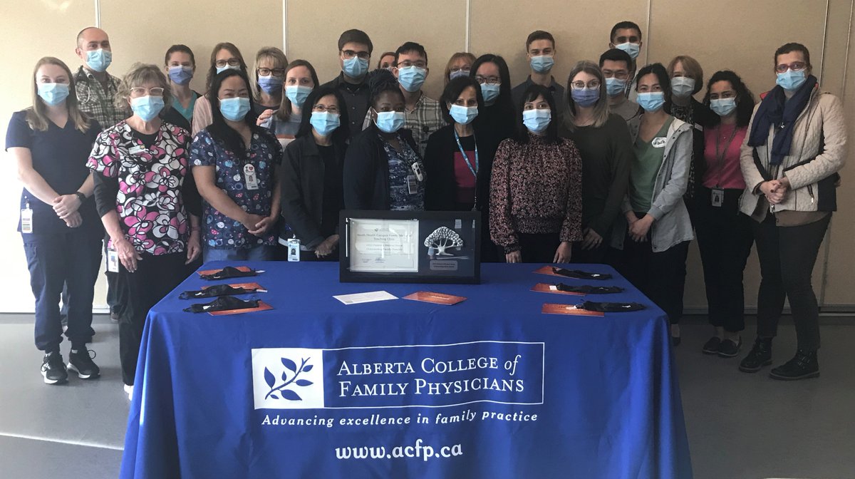 Congratulations to the South Health Campus Family Medicine Teaching Clinic for receiving the 2022 <a href="/ABFamDocs/">ACFP</a> award for Outstanding Family Practice, Patient’s Medical Home! #FamilyDocsRock <a href="/UCalgaryFamMed/">UCalgary Family Medicine</a>