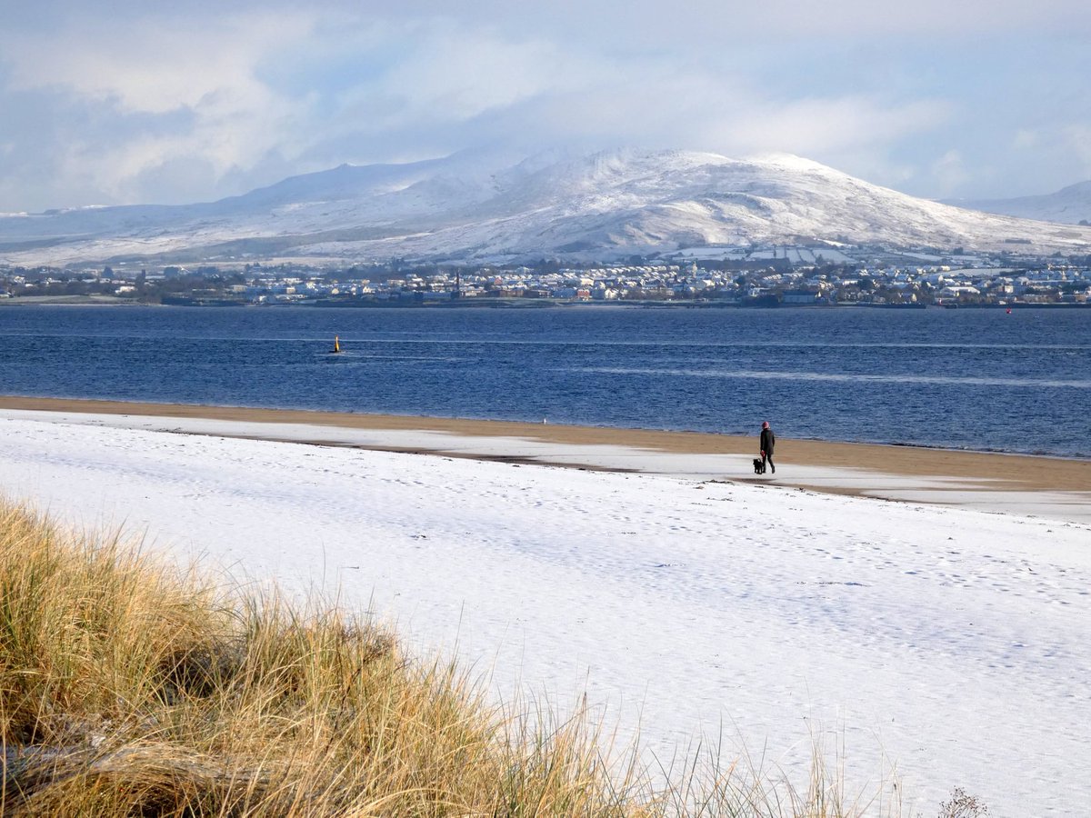 Walking the dog - at Rathmullan, Donegal
