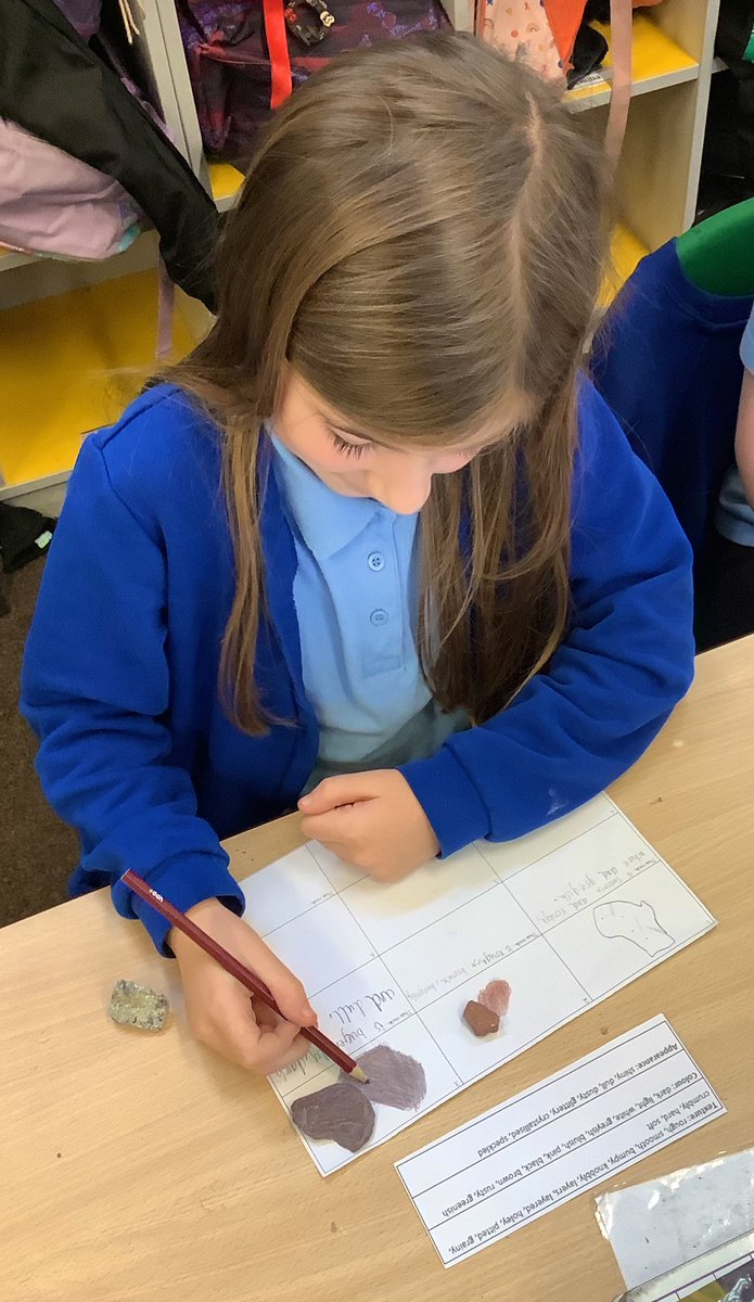 MissBowenGreen1's tweet photo. In our science learning this afternoon, 3B explored the appearance and physical properties of rocks 🪨 We used our pencil blending skills, learnt in our art lesson last week, to sketch the appearance of the different rocks! @BramleyJunior #bsjscience https://t.co/czvk0bq1oa