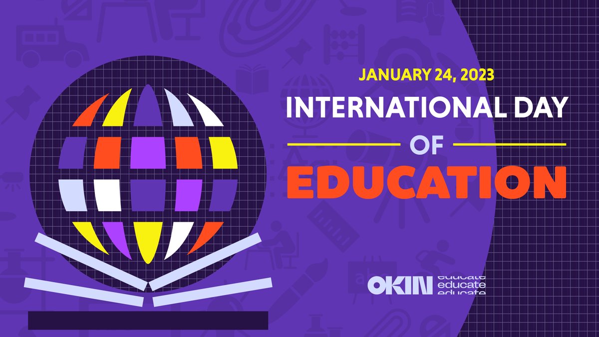 OKINeducate's tweet photo. Happy International Day of Education, everyone!

Every day, but especially today, we want to celebrate education both at home and around the world! Proud to contribute to the world of education through tutoring that changes lives every day. 

#InternationalDayofEducation https://t.co/eIflszCi81