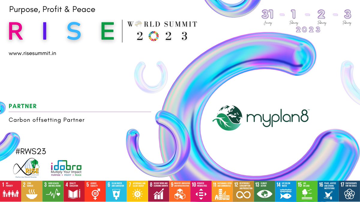 RISEInfinityF's tweet image. We are glad to have Myplan8 as a carbon offsetting partner for the RWS23.

Join us for the RISE World Summit 2023!

Register now to join the event community: risepeco.world

LIVE agenda link: bit.ly/3ZHM2WG

#RWS23 #community #opportunities #partnerships