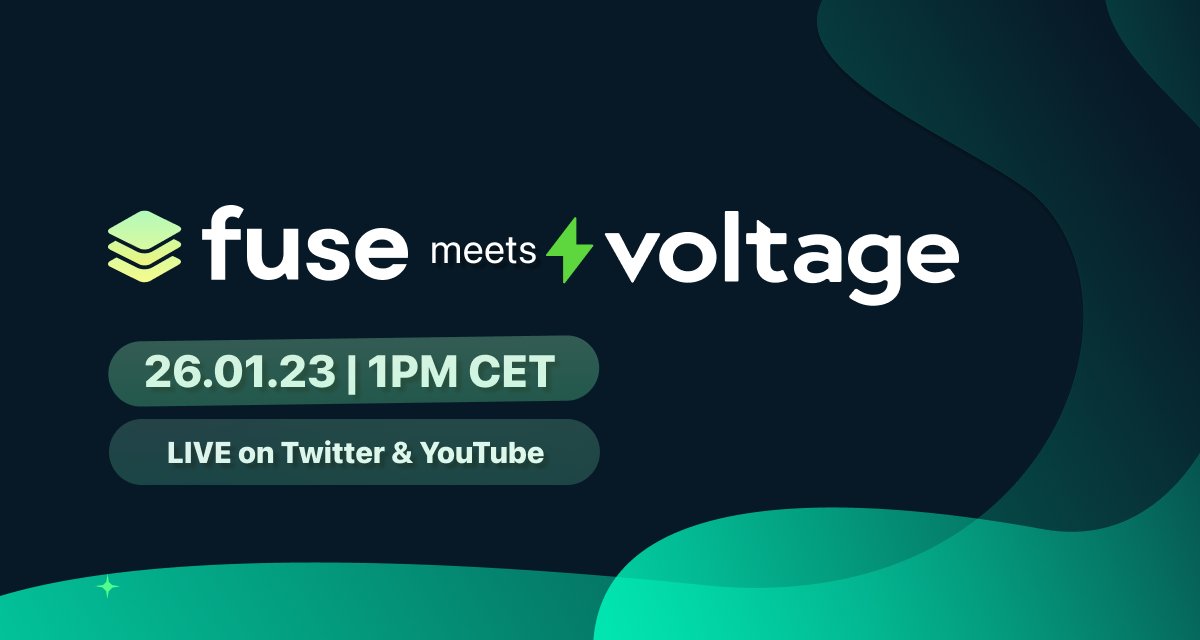 Fuse_network's tweet photo. Join us this Thursday on 26.01.23 at 13:00 pm (CET) for our first #FuseMeets AMA in 2023!
We'll be joined by the team at @voltfinance DEX to discuss the recent Volt DeFi wallet app release and the upcoming developments!
📅 26.01.23 @ 13:00 pm (CET)
📍https://t.co/AtNKdqVKh5 https://t.co/9cvI9gLMAW