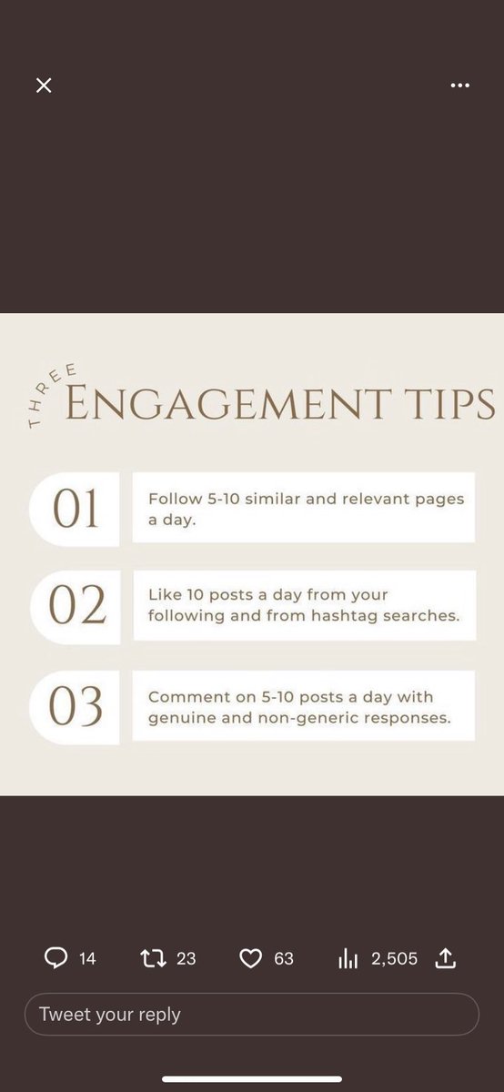 chantetty1's tweet image. ☑️ Engagement tips                                        #caasitechacademy                                       #csma