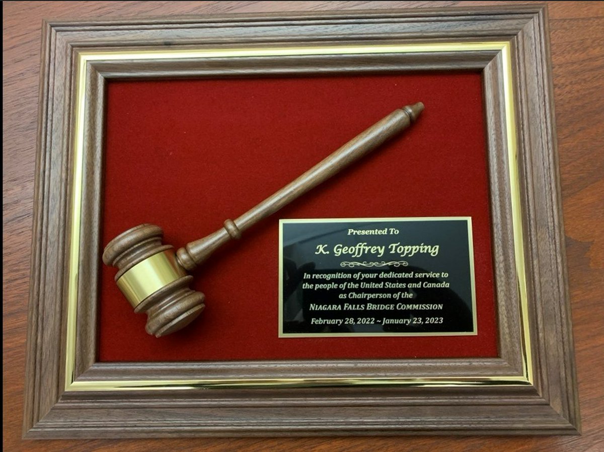 Geoff_Topping's tweet photo. Thank you to the Leadership Team and the Board Members for allowing me to serve as the Niagara Falls Bridge Commission Chair for the past year. It was an Honour. https://t.co/pVDj5mCipI