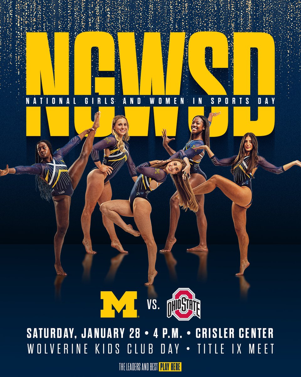 Join us this Saturday against No. 11 Ohio State and celebrate National Girls and Women in Sports Day at Crisler. 

Arrive early for the poster and Title IX button giveaway! 

Buy Tickets Now: myumi.ch/VMe2M

#GoBlue