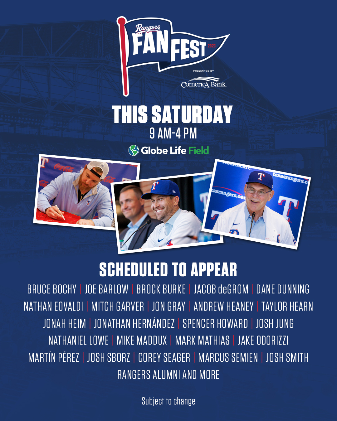 Texas Rangers on X: Who's coming to Fan Fest on Saturday? 👀 🎟    / X