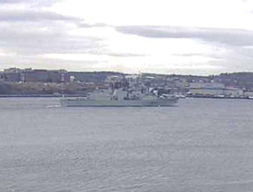 Royal Canadian Navy supply ship MV Asterix leaving Halifax, Nova Scotia along with Halifax-class frigates HMCS Montreal (FFH 336) and HMCS Fredericton (FFH 337) - January 24, 2023 #mvasterix #hmcs 

SRC: webcam