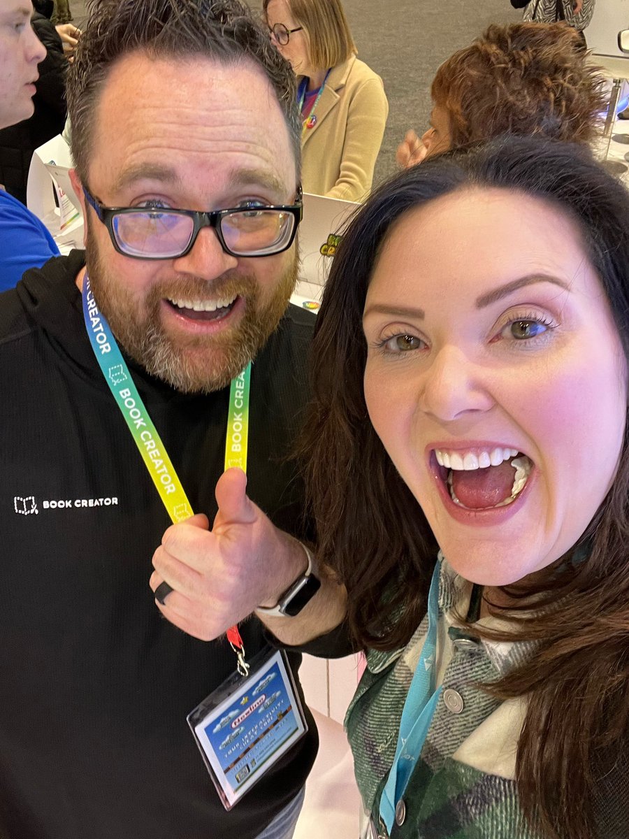 @theipodteacher  Finally got to meet THE Jon Smith from @BookCreatorApp at @fetc! Please ignore my gum. 😅 Am I 1,000??