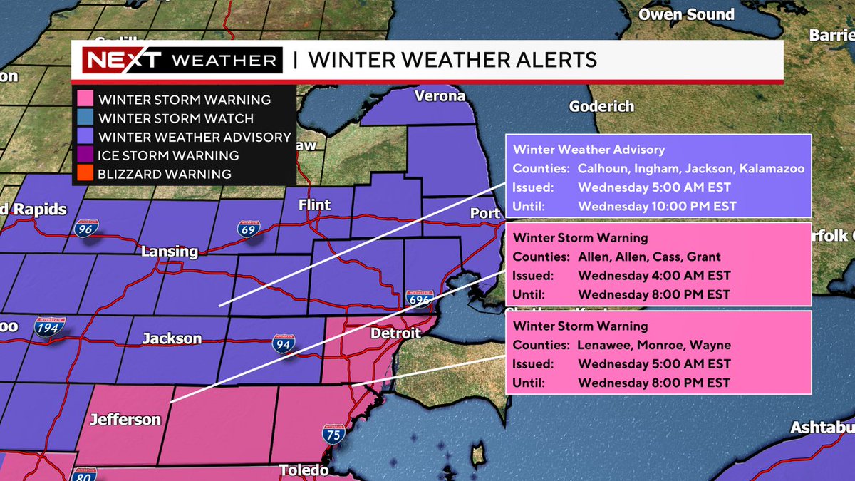 CBS Detroit on Twitter "A Winter Weather Advisory is in effect for