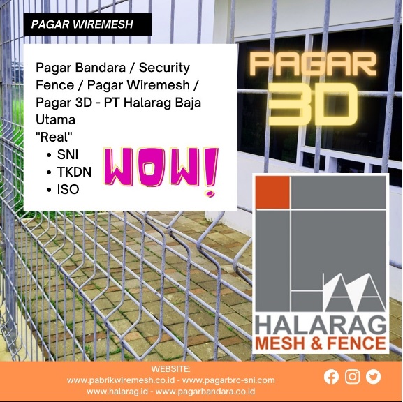 HalaragD's tweet image. Fence Airport / Fence V - PT Halarag Baja Utama

Website :
pabrikwiremesh.co.id
pagarbrc-sni.com
halarag.id
pagarbandara.co.id
pabrikwiremesh.co.id/pagar-3d.html
pagarbrc-sni.com/pagar-3d.html

#pagarwiremesh #pagar3d #pagarbandara #halarag