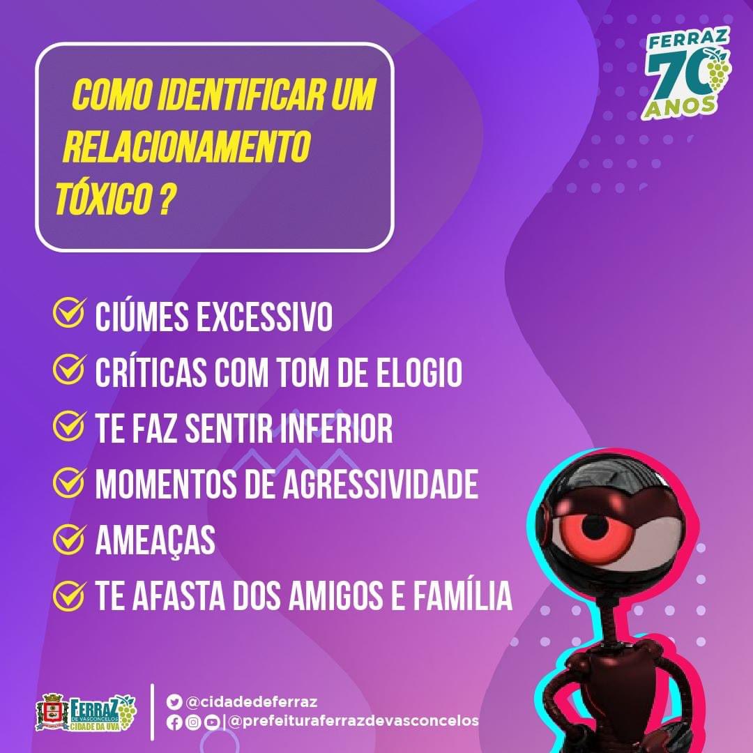 cidadedeferraz's tweet photo. 👀 ESTAMOS DE OLHO! 👀
A edição de 2023 do Big Brother Brasil levantou o tema do relacionamento abusivo.
Listamos aqui apenas alguns dos possíveis sinais.
Se você conhece alguém que está passando por isso, manda para ela/ele.
#PrefeituraDeFerraz
#PMFV
#SecomFV
#BBB23 https://t.co/gsBFPtYPYg