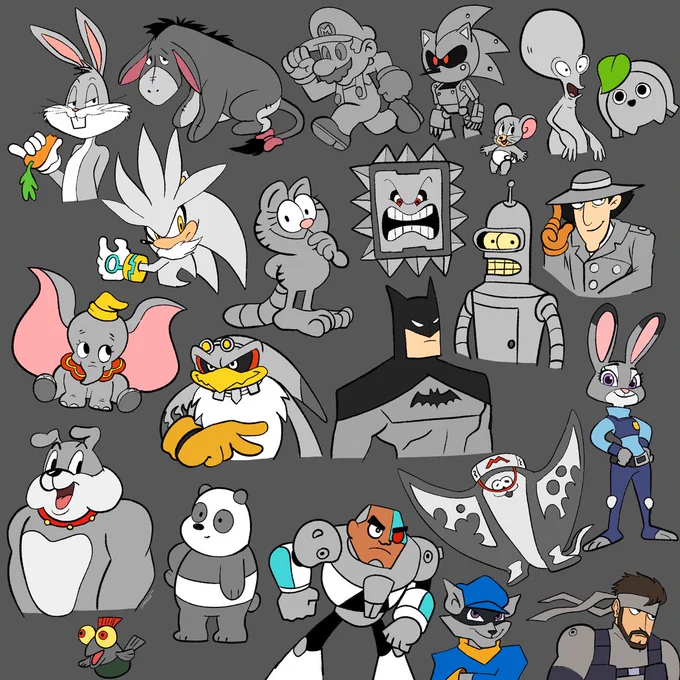 Gray characters! #supermario #koko #splatoon3 #BigMan 