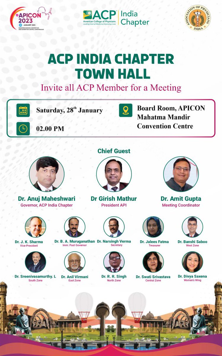 Amit Gupta (@dramitaol) on Twitter photo Join us for ACP India Chapter Town Hall at Ahemdabad <a href="/2023Apicon/">APICON 2023</a> <a href="/banshisaboo/">Banshi Saboo</a> <a href="/AnujMah51145112/">Dr. Anuj Maheshwari</a> <a href="/GeorgeAbraham65/">George Abraham</a> <a href="/TLeungMD/">Tiffany I. Leung</a> @sue_bornstein Join us for ACP India Chapter Town Hall at Ahemdabad <a href="/2023Apicon/">APICON 2023</a> <a href="/banshisaboo/">Banshi Saboo</a> <a href="/AnujMah51145112/">Dr. Anuj Maheshwari</a> <a href="/GeorgeAbraham65/">George Abraham</a> <a href="/TLeungMD/">Tiffany I. Leung</a> @sue_bornstein
