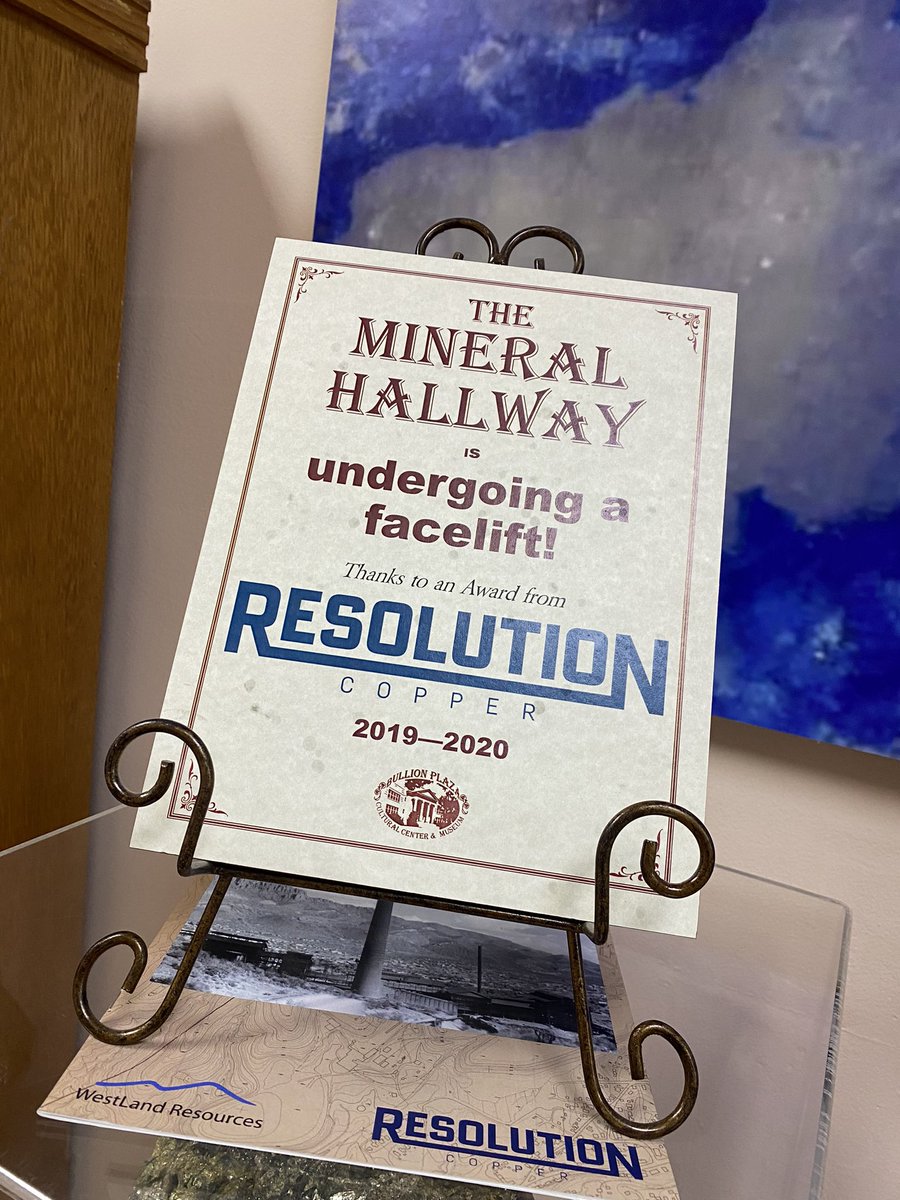 resolutioncu's tweet photo. It’s great to be out in beautiful #MiamiAZ for the Pinal Mountain SME meeting! Couldn’t ask for a better venue in Bullion Plaza Cultural Center and Museum; Resolution Copper is a proud member and supporter of this great community asset. #CopperStrong https://t.co/ZLS0BiOQuL