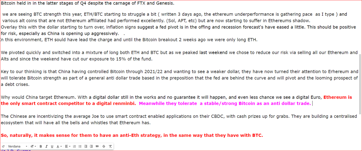 CurrencyWar1's tweet photo. China Targets Ethereum As Its Only Smart Contract Competitor, and will tolerate Bitcoin strength as a crypto anti dollar trade, while Inflation roll's over, the Fed pivots ( in effect flip-flop) with the prospect of a debt crises on the horizon. 
Stay Long #Bitcoin, Short $ETHBTC https://t.co/7qFsHds5iS