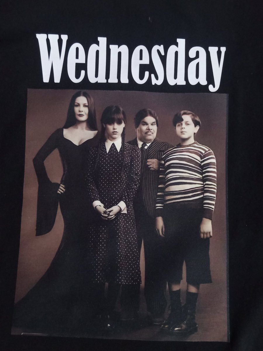 Isma961_SY's tweet photo. @jennaortega I had this shirt made in honor of you de wednesday, I'm your fan 🥹❤️ https://t.co/aZgcgCxR51