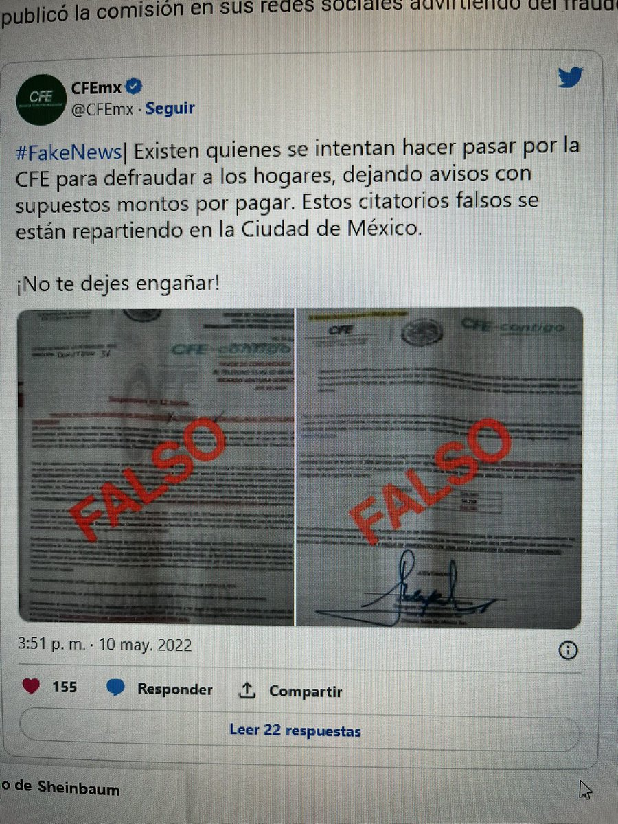 Ric_chef's tweet photo. @LaNapolesCdMx @CFEmx @CFE_Contigo Ojo están repartiendo estos documento en la colonia como reportado en Mayo del año pasado esto es falso! Es Ili tentó de extorsión! 😵‍💫 https://t.co/8Y6QswIzTF
