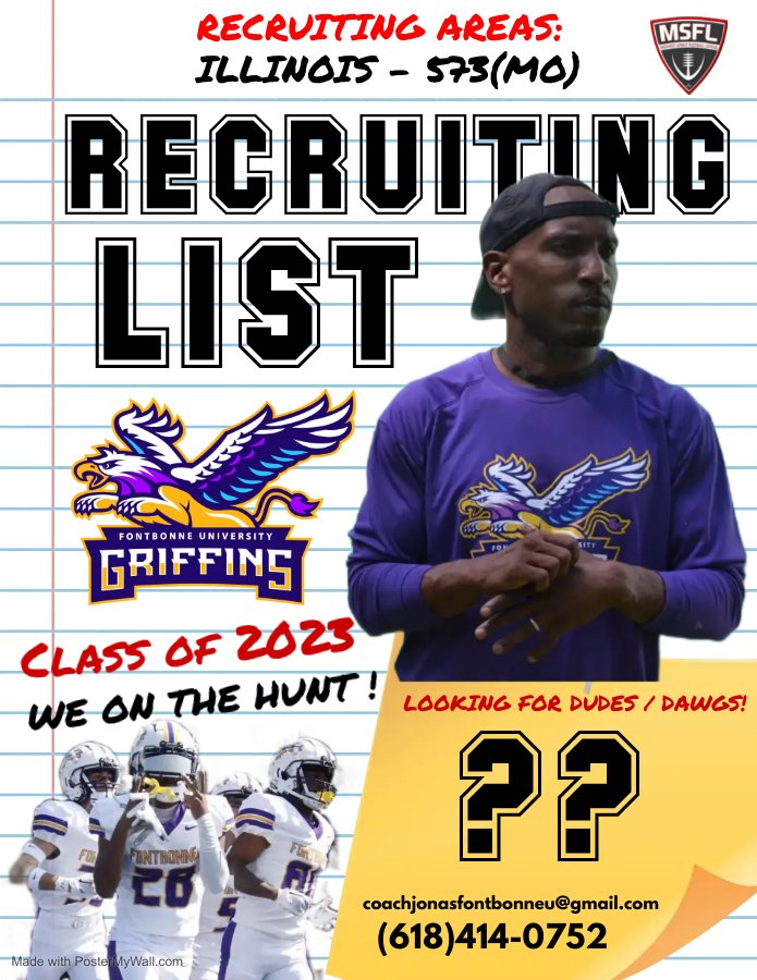2️⃣0️⃣2️⃣3️⃣s
To get a roster OFFER from the Griffins 🖋

We’ll need 3 things
✅ Questionnaire
✅ Transcript
⭐ Apply ⭐

Questionnaire is in my profile ⬆️⬆️

Send me your transcript via DM or coachjonasfontbonneu@gmail.com
Come be #FontbonneFAST