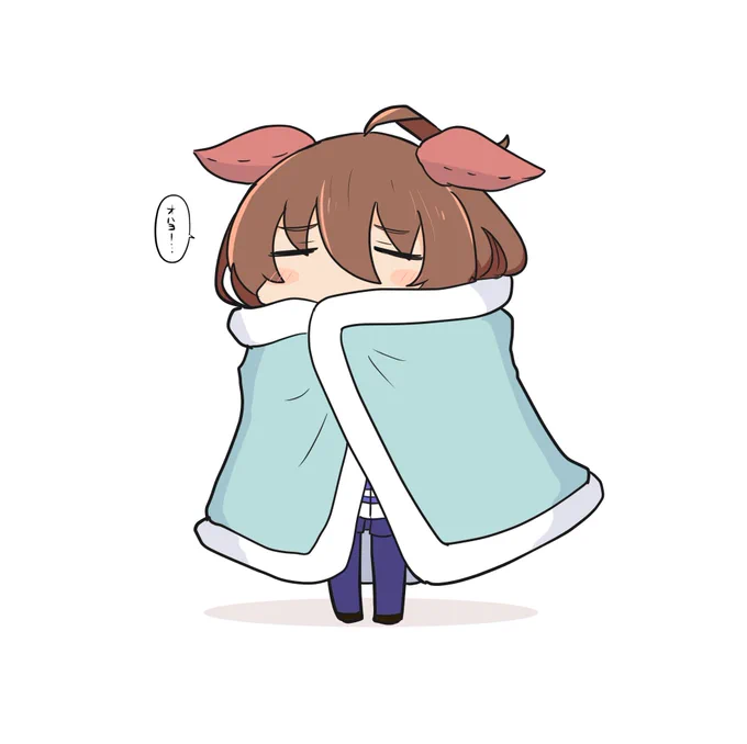 お布団から出れなくてもちゃんと登校してきたえらいタキオン 