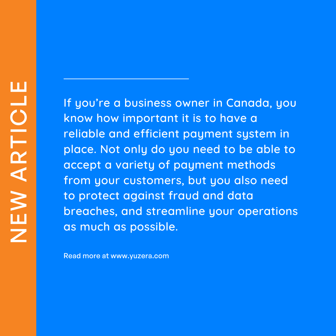 YuzeraOfficial's tweet photo. Streamline your eCommerce business in Canada with the convenience and security of an all-in-one payment gateway. 

Read the full article on our site now.

-
#paymentprocessor #paymentgateway #canada #ecommerce https://t.co/Fbt1mNpPFw