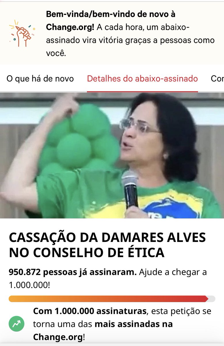 nayanaribeiroo's tweet photo. Quase um 1 milhão de assinatura!
Vamos chegar à 5 milhões de assinaturas? Dê um RT e assine a petição, é bem rapidinho.💪🏼

https://t.co/WOaWpY72G8 https://t.co/bTfLwW5DiP
