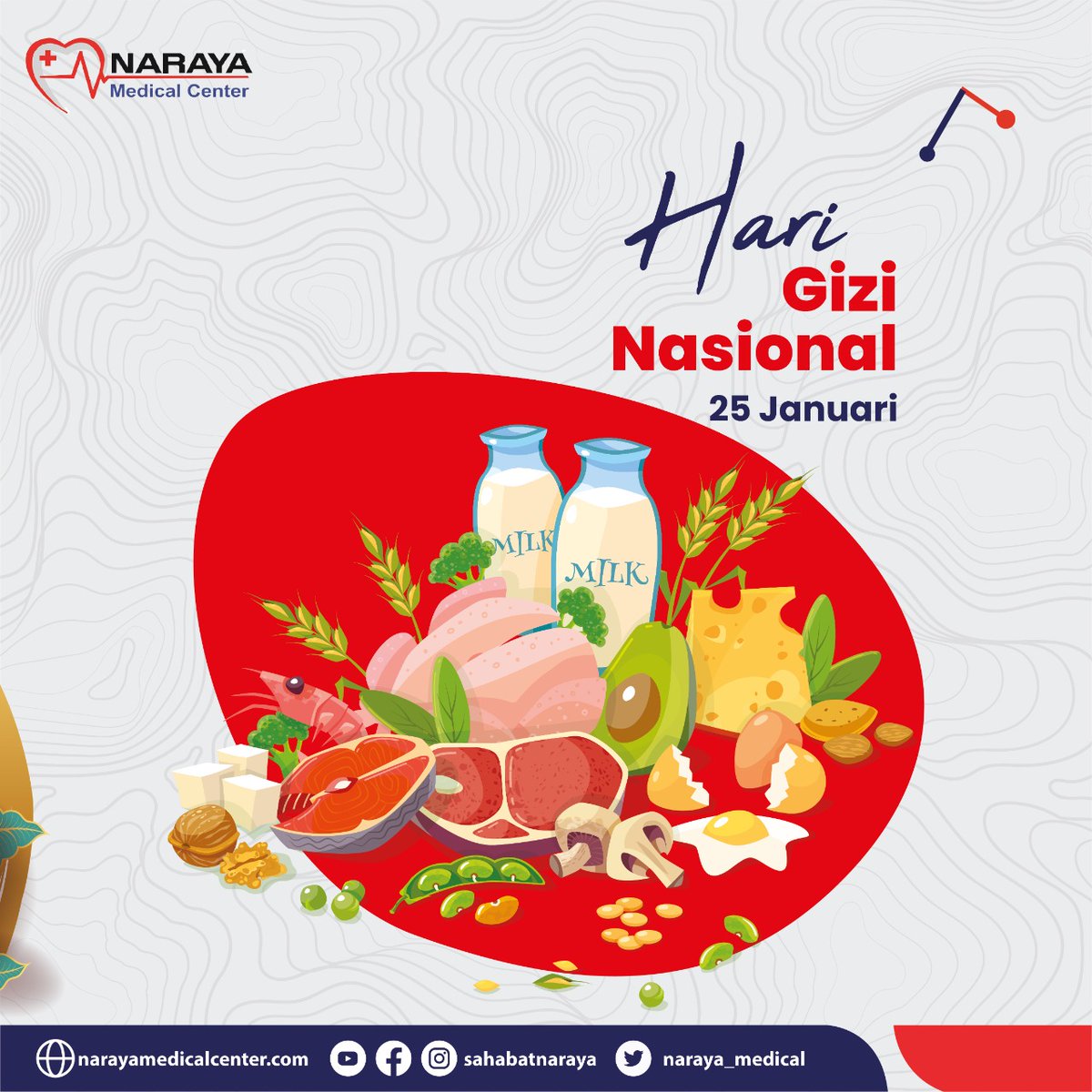 Selamat Hari Gizi Nasional! Penuhi gizimu untuk mencapai kebahagiaanmu

Informasi lebih lanjut mengenai Naraya Medical Center dapat menghubungi:
021 2789 9844 (Call only)
0822-97-0000-30 (Whatsapp)

#harigizi
#gizi
#indonesia