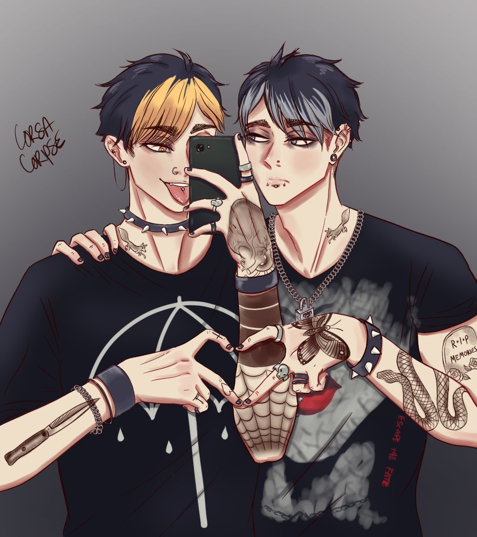 Alt punk Miya twins ~ can you guess the meaning behind Atsumu and Osamu tattoos?
#Haikyuu #ハイキュー #宮治 #宮侑 #宮双子
