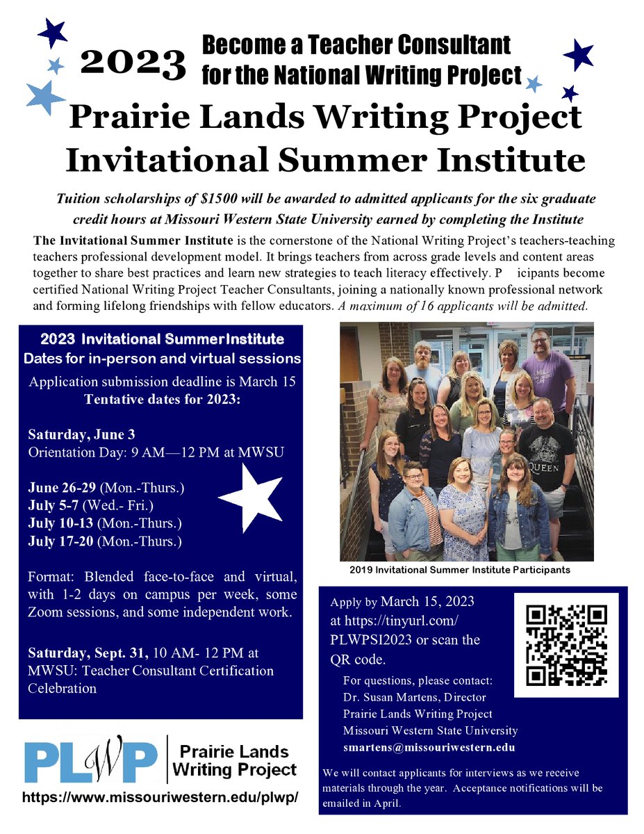 theplwp's tweet image. Our 2023 Summer Institute will be mostly virtual this year, June 26- July 21. Tuition scholarships are available toward 6 graduate credit hours. Please encourage your colleagues to apply!  All educators at all levels are welcome. forms.gle/L6TT2tNf2Dr1s6…