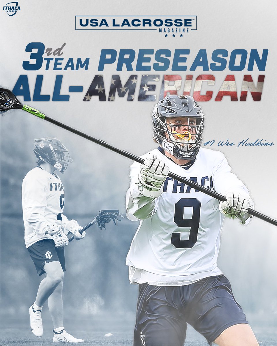 Congratulations to Wes Hudkins on being named a @USALacrosseMag D3 Preseason All-American! 

#GoBombers | #Stacking24s