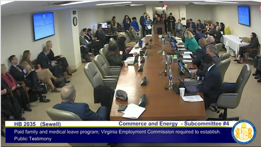 TCIFiscal's tweet photo. Images of @borja_hannah may be blurry, but this AM's message was clear:
We support paid #TimeOffToCare.
The bills (intro'ed by Dels. @BrianaSewellVA + @guzman4virginia) didn't advance. 😢
#VaLeg should take every remaining opportunity to support #WorkingVirginia. https://t.co/33K4lCPj4W
