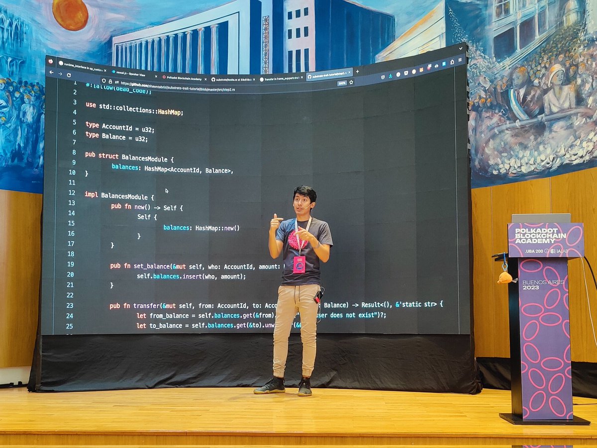 wirednkod's tweet image. From trying to implement the substrate-kitties a few years back, now learning straight from @shawntabrizi himself at #polkadot #blockchainAcademy  at #BuenosAires . Blessed! Thank you 🙏