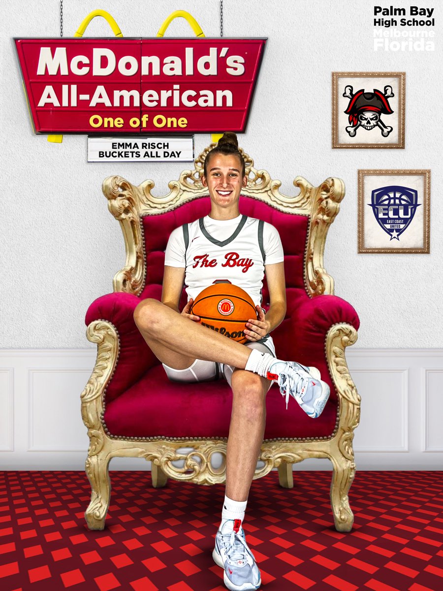 She did it. 
<a href="/Erisch_2/">Emma Risch</a> is a McDonald’s All-American! 

            🏴‍☠️ —&gt; 🍟〽️🍔 —&gt; ☘️ 
                        <a href="/McDAAG/">McDonald's All American Games</a>

#ECUnited x #PalmBay

#PirateNation🏴‍☠️ 
#Legacy x #HistoryInTheMaking 
#TogetherWeCan | #BeGritty