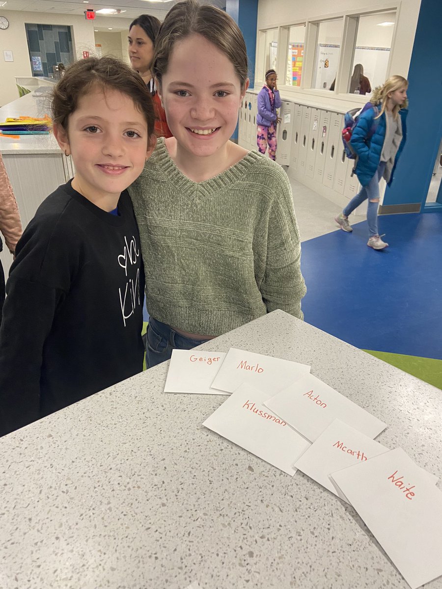 These two rockstars took it upon themselves to brighten every single 5th graders’ day for “National Compliment Day”! They spent an evening hand-crafting individual notes for all of their classmates 🥰🥹 way to spread the kindness, girls! #WriteTheStory #CFEVS