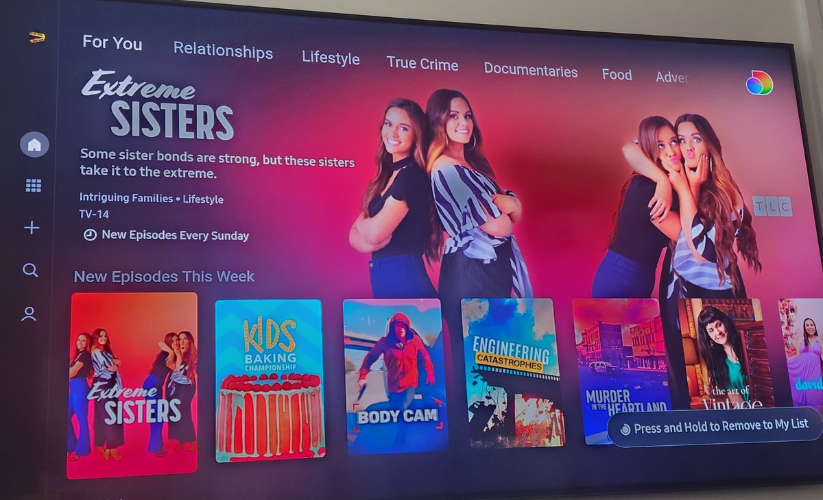 NANASMINK's tweet photo. @discoveryplus Why isn't the season premiere of Extreme Sisters on the app yet DESPITE being listed in the new episodes this week category?We've been waiting TWO YEARS for Lucy and Anna to be back on our TVs and it should have dropped today since it was on last night! HELP!!!!!! https://t.co/QmPsYQ6rlo