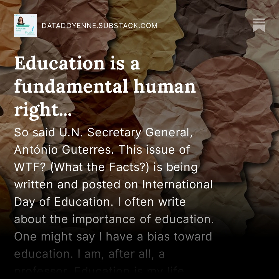 pwhoffmann's tweet photo. Today is the UN International Day of Education and this week is News Literacy Week. WTF? (What the Facts?) discusses how the two should work together. https://t.co/7dr7xlpeOF

#misinformation #disinformation @NewsLitProject  @spj_tweets  @UNESCO https://t.co/x8DPpP8XQB