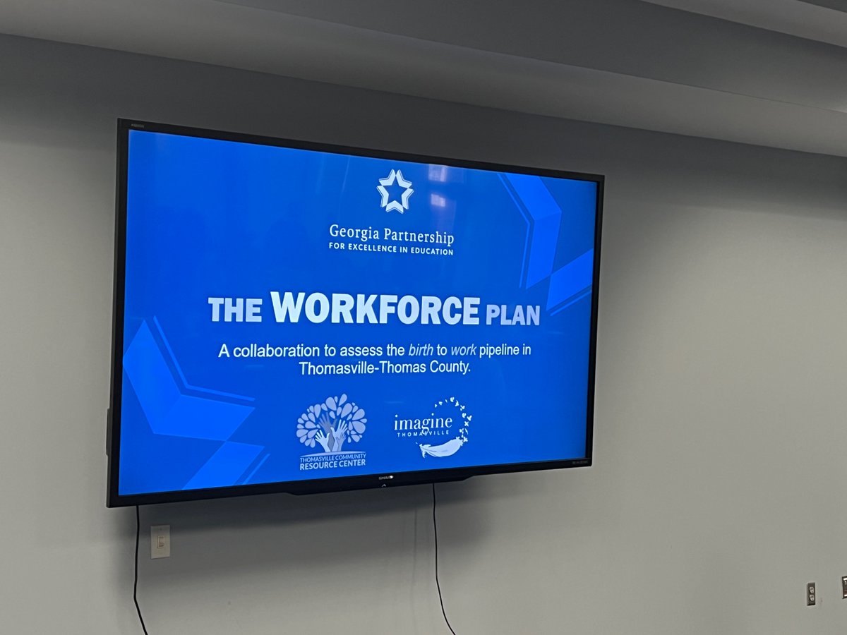 GAPartnership's tweet photo. Good things happening right now in South Georgia as we unveil The Workforce Plan, a collaboration with @TvilleGAChamber to assess the birth to work pipeline in Thomasville-Thomas County. Learn more: https://t.co/LxDj36QKlo #GPEE #InformingLeadersImprovingEducation #AssetMapping https://t.co/9z28TZsnf3