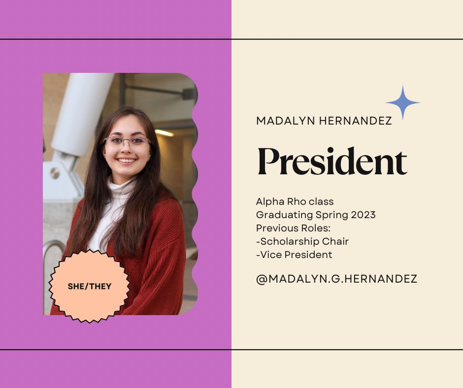 PSPDeltaKappa's tweet photo. Welcome to Spring 2023! With the new semester, our chapter gained new leadership. Introducing our new president, Mady! Mady is a part of our Alpha Rho class and graduates in spring of 2023. Please welcome Mady! https://t.co/VUbVLzhozl