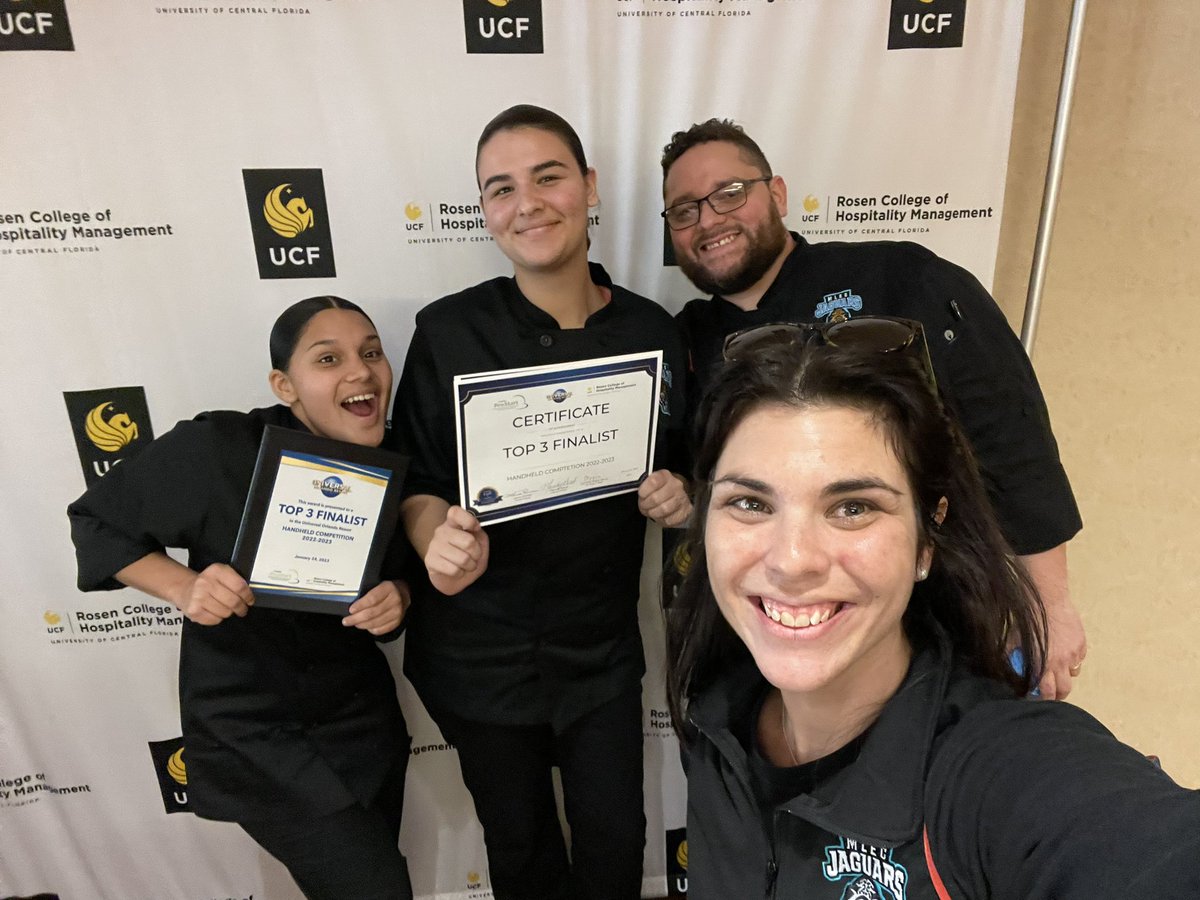 MLECJaguars's tweet photo. Roaring with a WIN!! @mlecchefs advance to the TOP 3 in @universalorlando’s Handheld Competition. #cooklikeaboss #elotewin #foodisuniversal https://t.co/x3WJjDWcT1