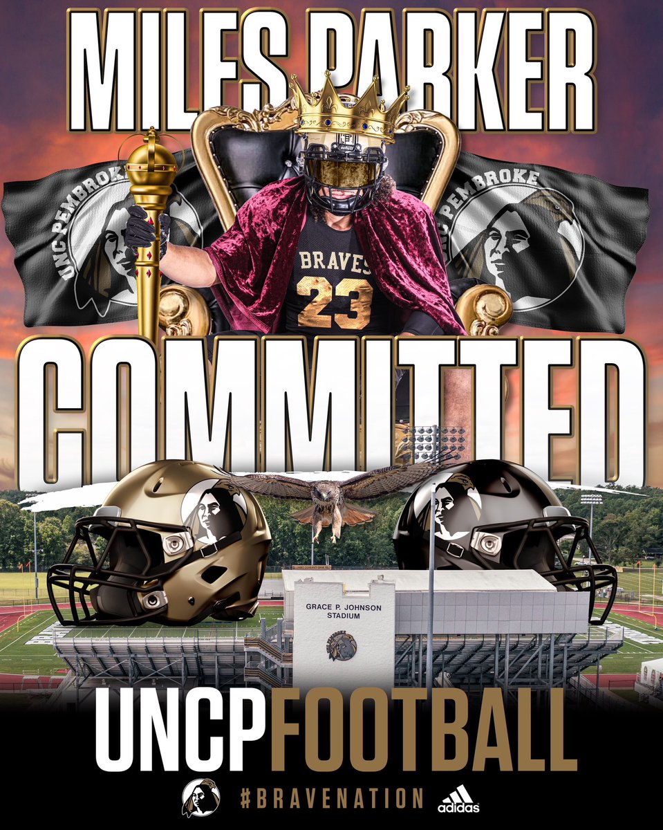 Parkermiles75's tweet photo. Fully committed to @UNCP_Football GO BRAVES!!!!Thank you for the opportunity @CoachBFri29 and all my coaches at @RiversideFootb2 @_CoachGreene_ really glad I’m able to take one this next chapter especially for my dad I know he’s happy I’m keeping my promise. https://t.co/yOAbVoB6XU