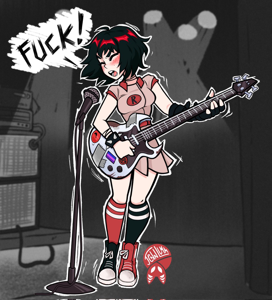 「GIRLS TO THE FRONT!! 」|🎸Mothman's Punk gf🎸のイラスト