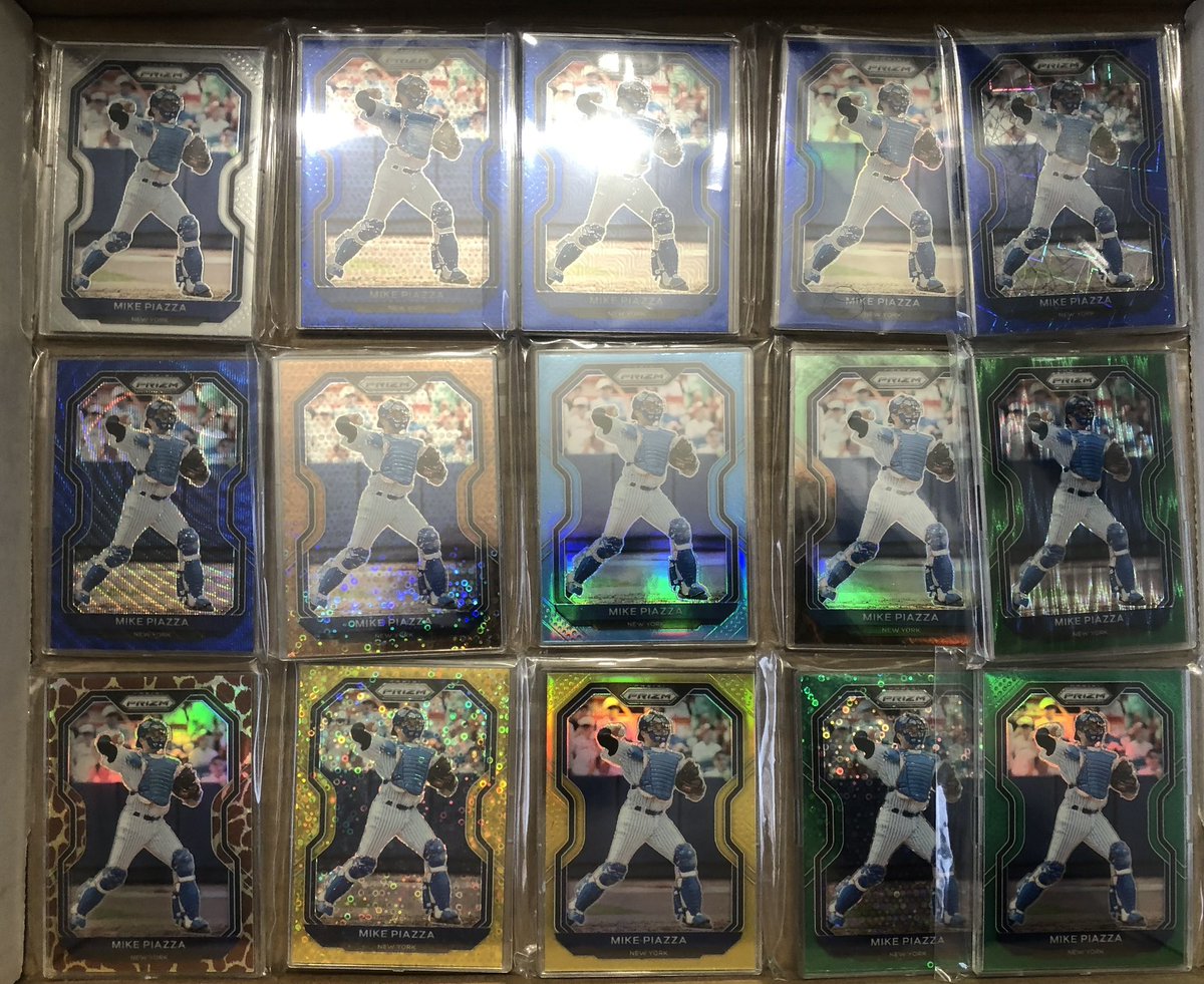 Piazzaboy31's tweet photo. Take 2. Here is a rainbow I’m working on. 2021 Panini Prizm. Just need the TIGER STRIPE. Help me find my tiger. #2021paniniprizm #Missingtiger #Piazzaboy31 https://t.co/Iu6AyIgEXd