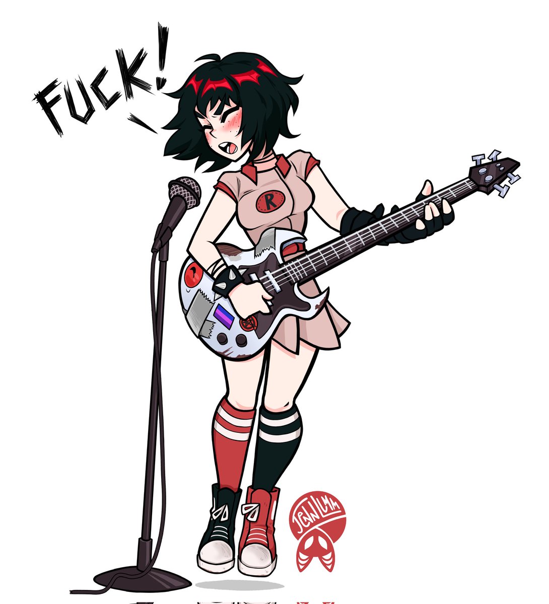 「GIRLS TO THE FRONT!! 」|🎸Mothman's Punk gf🎸のイラスト