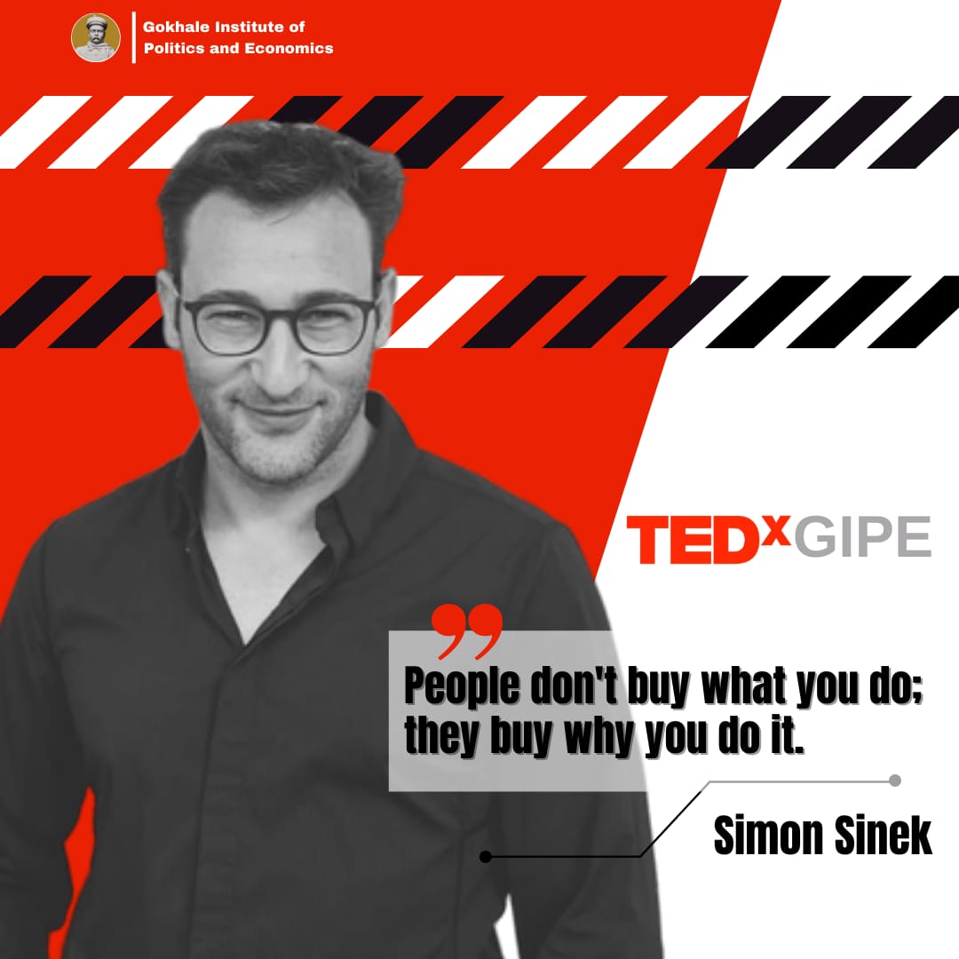 AlumniGipe's tweet photo. Simon Sinek is an unshakeable optimist who believes in a bright future and our ability to built it together.

#TEDx #tedtalk #Motivation #MotivationalQuotes #inspiration #ideas #quotes #TweetOfTheDay #Pune #tedxgipe https://t.co/MzRUq0kCvY