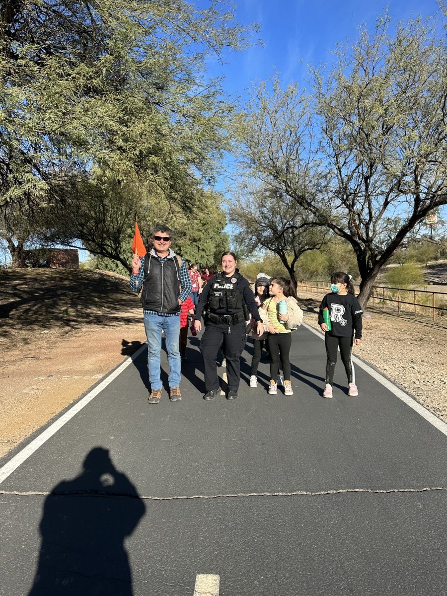 We had an amazing time walking through the Santa Cruz River to reach the Mission Gardens with Davis Bilingual Elementary 1st-grade class!  #community #wildlife #copsandkid #missiongardens #Santacruzpath