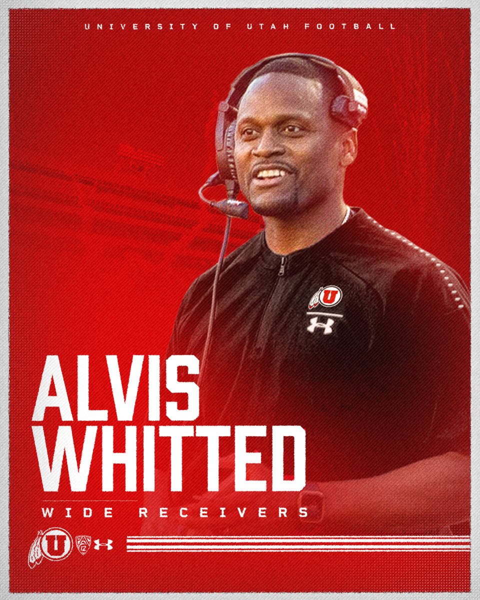 Welcome @CoachWhitted to the Utah family! 🙌 More on our new wide receivers coach: utahutes.com/news/2023/1/24…