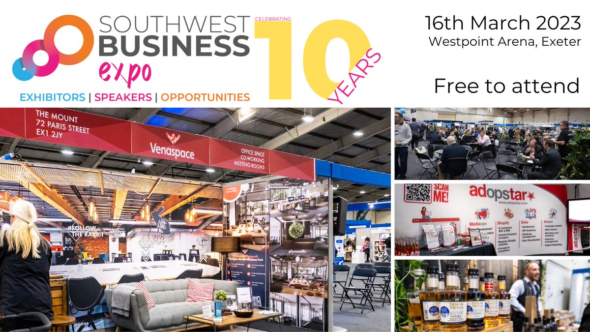 swbusinessexpo's tweet image. Come along and meet 1000&apos;s of businesses from the South West and beyond are coming to our Expo on 16th March 2023, it&apos;s free to attend and will have 100s of exhibitors &amp;amp; lots of networking opportunities - ed.gr/egxcg #swbexpo #SmallBizHour