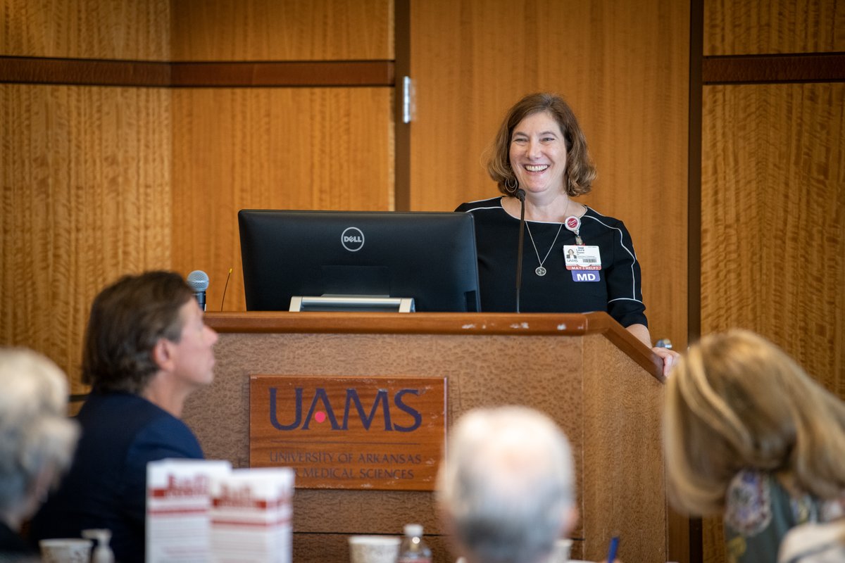 uamsgiving's tweet photo. During last week's #LunchwithLeaders, Laura B. Dunn, MD, Chair of the @UAMShealth Dept. of Psychiatry and Director of @UAMSPRI, spoke about UAMS #ARConnectNow + other ways UAMS is leveraging technology to enhance access to mental health care resources. https://t.co/IgiLp0yeEq https://t.co/sLXlD8j7RJ