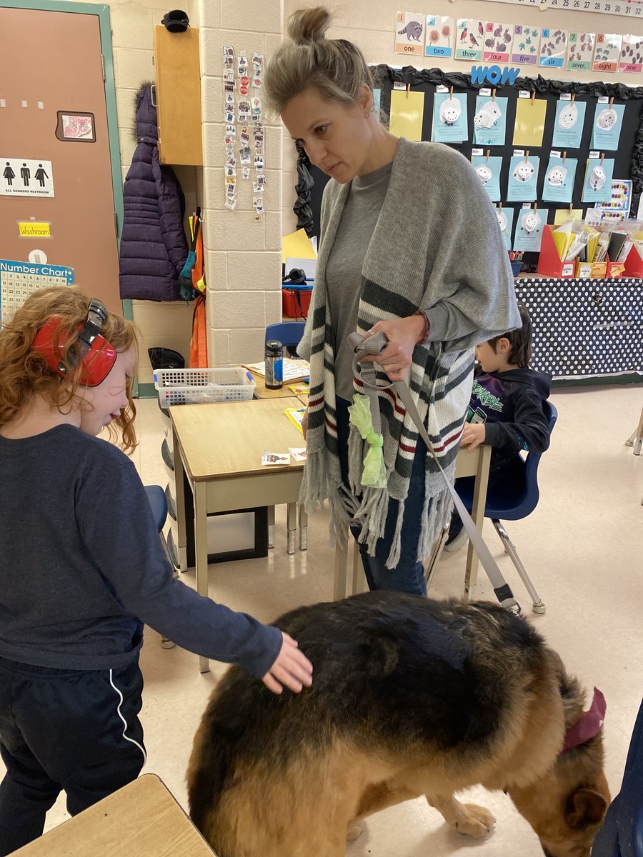 As part of our Mental Health Awareness week our students spent time today with a trained therapy dog.  Saylah (the dog) spent time in classes and hung out with students in the 'Hawks' Nest'.  Students also worked on relaxation strategies.  #iAMwell <a href="/yourschools/">Avon Maitland District School Board (AMDSB)</a>