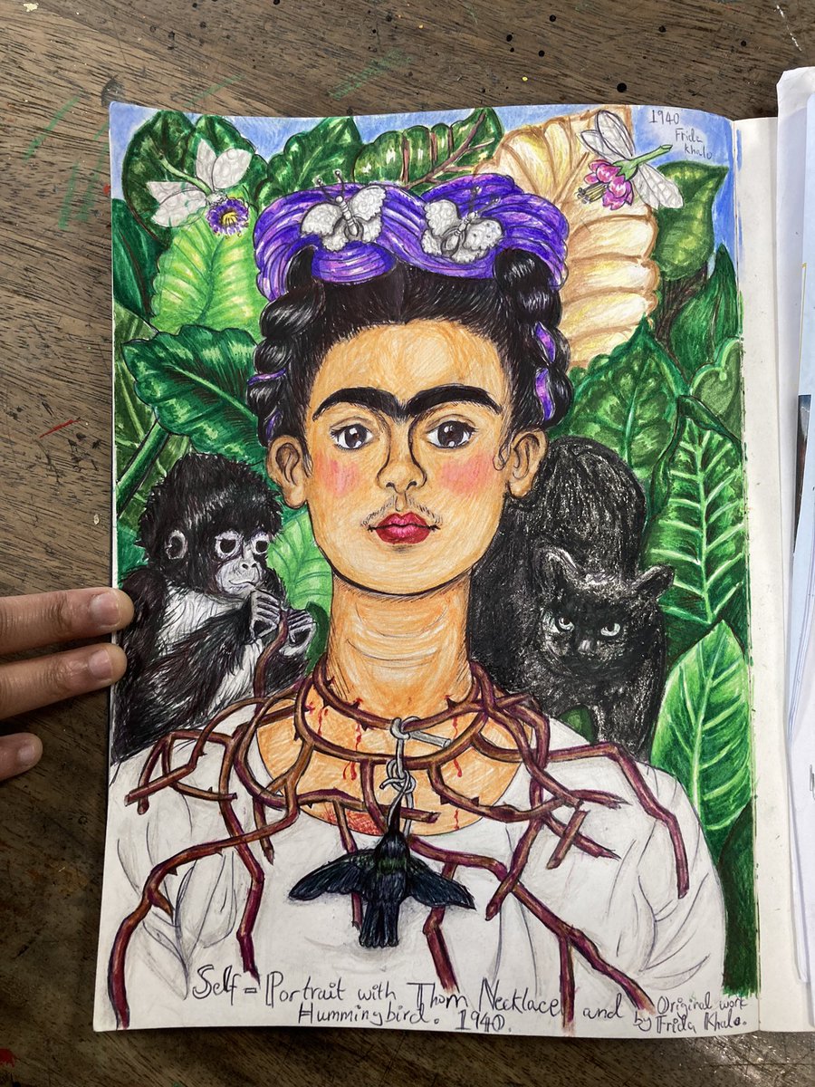 Dempsey_art's tweet image. WoW! Look at this beautiful work from YW in Ms Butler’s year 8 class 🤩OUTSTANDING!! All Home a learning and prep for lessons #Motivation #artteaching #MexicanDayoftheDead #FridaKahlo #Posada